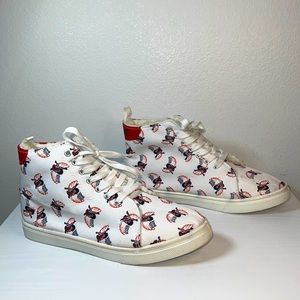 Betty Boop high top sneakers size 8 ~ angel wings ~ pinup